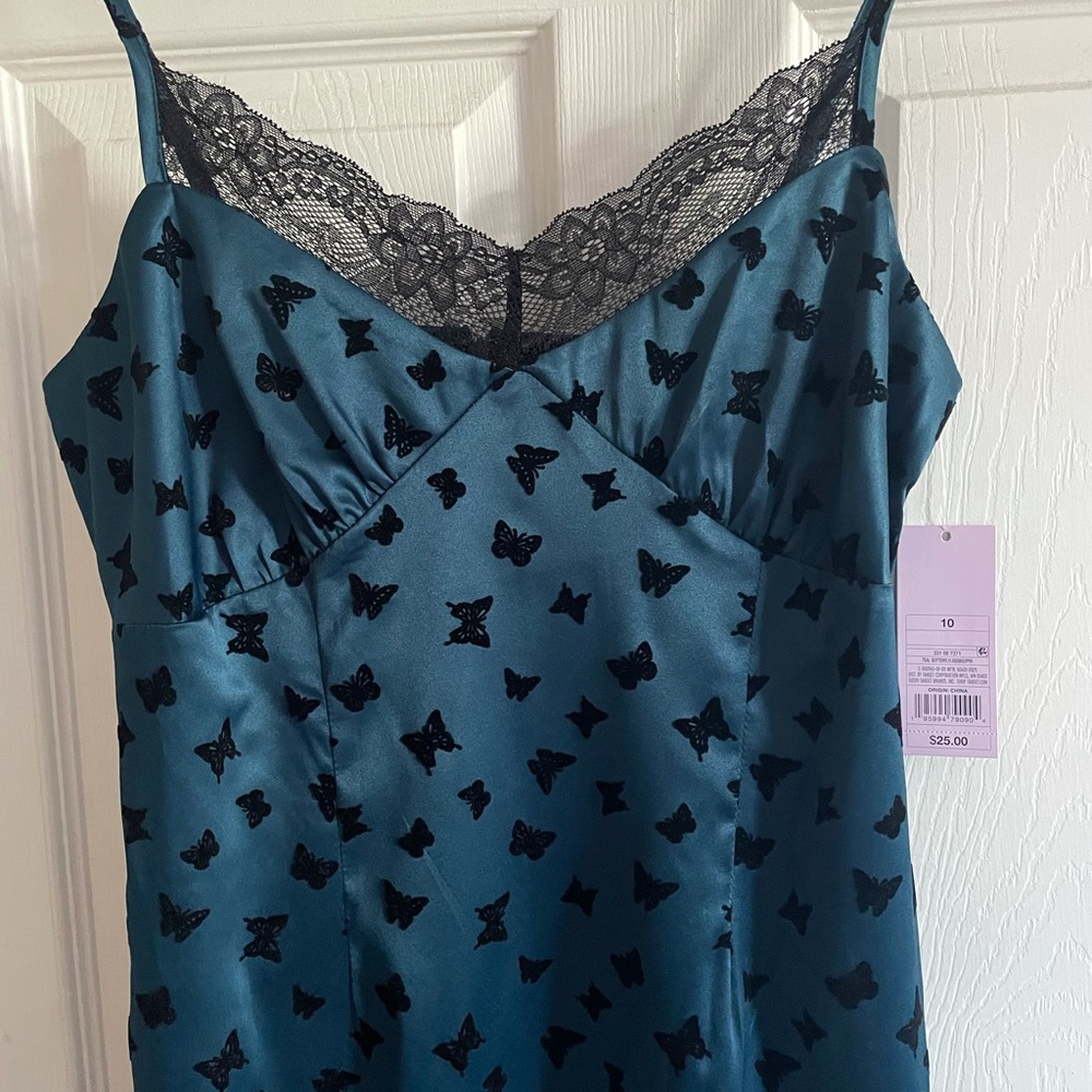 Mini teal dress